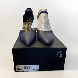 Naturalizer Amber Strap Pump Heels Midnight Women's Size 9.5 W New Blue Pointed